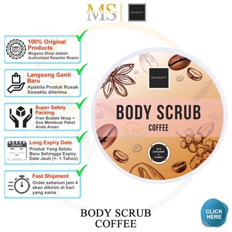 Scarlett Scarlet Whitening Body Scrub Coffee Original Lulur Mandi Kopi