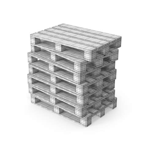 Wooden Pallets Stack 3d Model Turbosquid 2020475