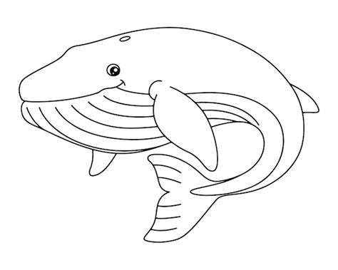 Кит для раскрашивания для детей 008 | Премиум векторы