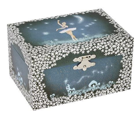 Jewelkeeper Girls Musical Jewelry Box Twirling Fairy Blue White Star