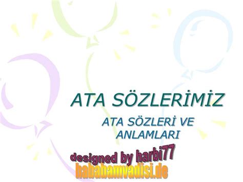 PPT ATA SÖZLERİMİZ PowerPoint Presentation free download ID 4757059