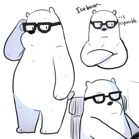 Ice Bear And Glasses Bear Sketch Bare Bears We Bare Bears