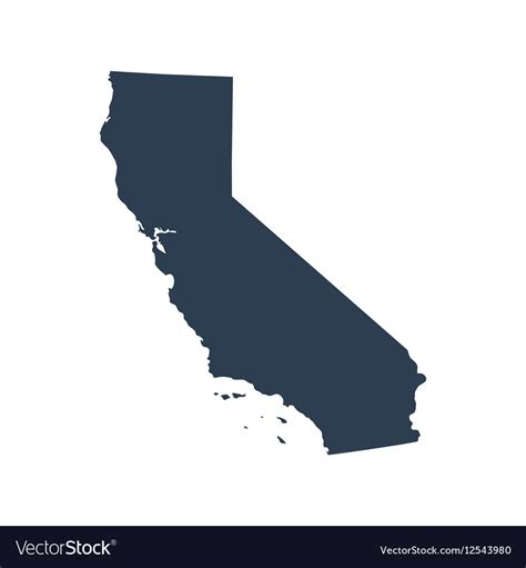 Map of the us state california Royalty Free Vector Image