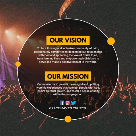 Church Vision And Mission Poster Template Postermywall