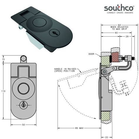 Southco Sealed Compression Latch Red Recovery Equipment Direct