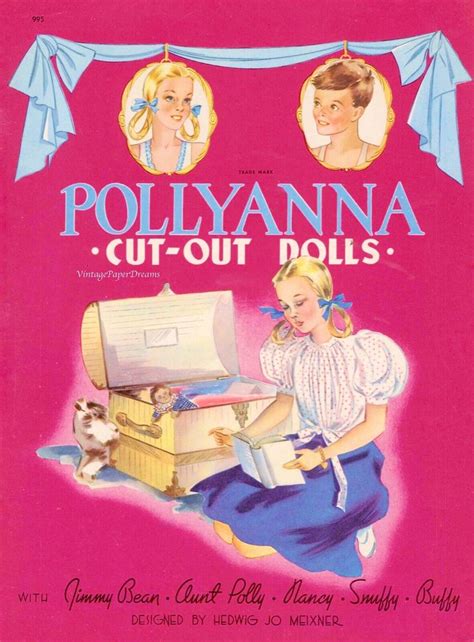 Vintage Paper Doll Printable Pdf Pollyanna Paper Doll S S Blonde