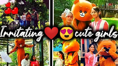 Teddy Bear Pranks On Cute ️😁girls Crazy Reaction🤣🤣 Pranks On Public