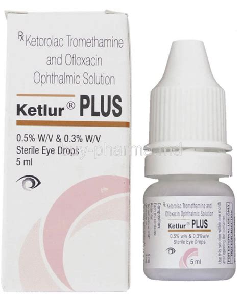 Buy Ketorolac Tromethamine Ofloxacin 5ml Ophthalmic Solution Eye Drops