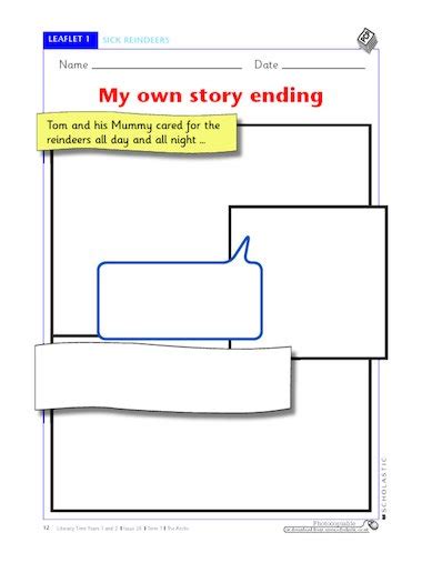 Write A New Ending To A Story Worksheet