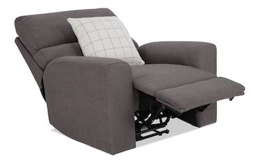 Modern Farmhouse Gray Power Recliner with Power Headrest | Bob's Discount Furniture & Mattress Store