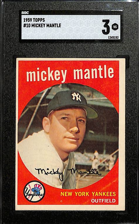 Lot Detail 1959 Topps Mickey Mantle 10 Graded SGC 3