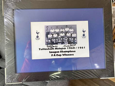 Tottenham Hotspur 196061 Personally Signed Double Winning Cliff Jones