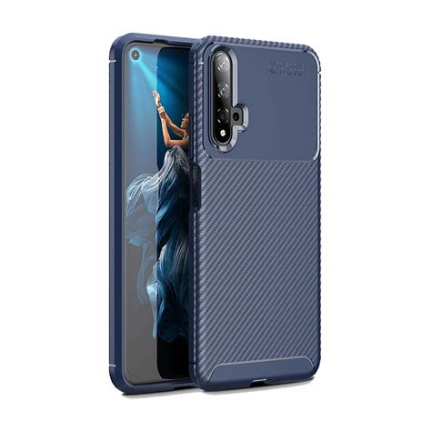 Case 4U Huawei Nova 5T Honor 20 Kılıf Karbon Desenli Sert Fiyatı