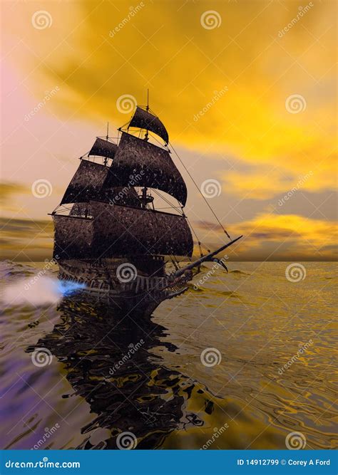 Flying Dutchman Ship Vector Illustration 115630654