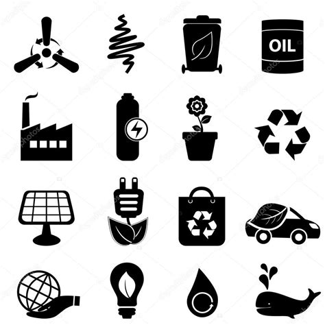 Clean Energy And Environment Icons Stock Vector Soleilc