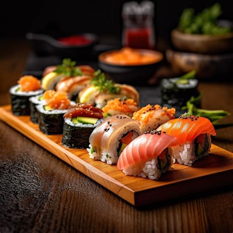 Premium AI Image | Realistic photo of Sushi CloseUp Food Photography