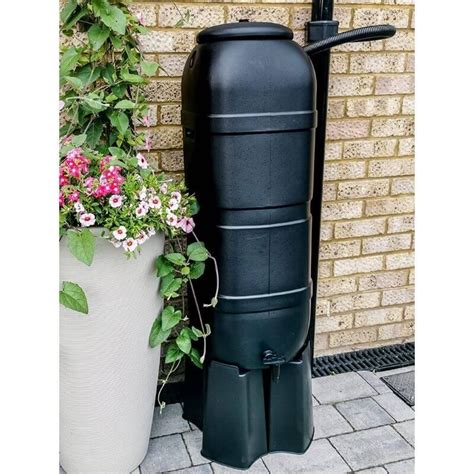 Water Butt Set 100 Litre Slimline Includes Tap And Downpipe Filler Kit