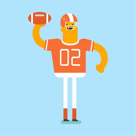 Premium Vector Caucasian White Rugby Player Throwing The Ball