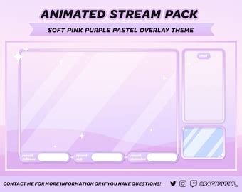 Soft Blue Pastel Minimalistic Twitch Overlays Panels And Animated