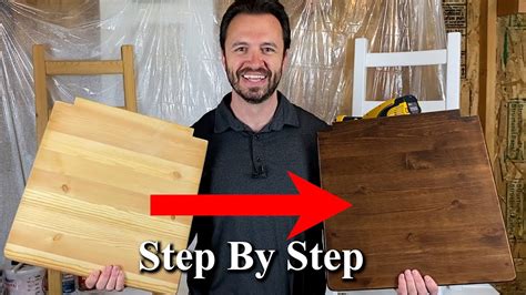 How To Stain Wood Using Varathane Gel Stain Step By Step Youtube