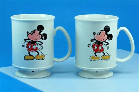 Two Vintage Walt Disney Mini And Mickey Mouse Plastic Cups