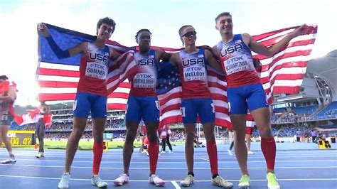 News Sweep Of 4x400 Relay Titles Helps U S Capture Seven Golds 15