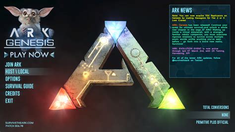 Main Menu Ark Survival Evolved Interface In Game