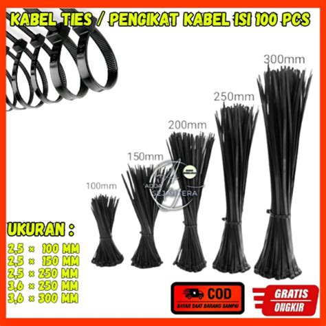 Jual Kabel Ties Kabel Tis Isi 100 Pcs Cable Tie Insulok Insulock