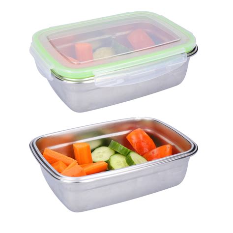 Frischhaltedose Aus Edelstahl 18 10 4 Klick Deckel Lunchbox 350ml