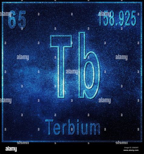 Terbium Chemical Element Sign With Atomic Number And Atomic Weight