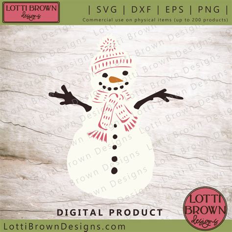 Snowman SVG Cardstock Craft Project