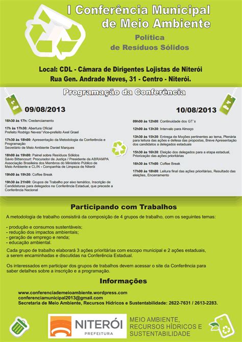 Blog Do Axel Grael I Confer Ncia Municipal De Meio Ambiente Ser