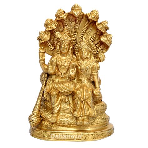 Buy Aona Brass Shri Lakshmi Narayan Idol On Anant Nag Anant Shayan