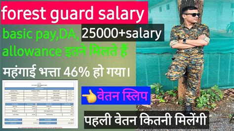 Forest Guard Salary First Salary Cross Salary Net Salary