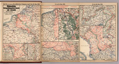 World War I Map German Nr 76 Military Events To March 20 1916