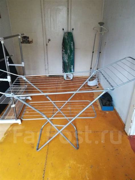 Сушилка для белья напольная с нижней полкой - Хозтовары во Владивостоке