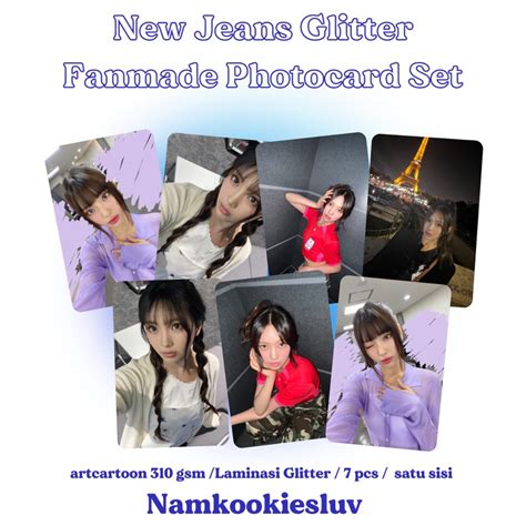 Jual Fanmade Glitter Photocard Newjeans Minji Haerin Hanni Danielle