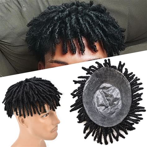 Amazon Afro Curl Toupee For Black Men Kinky Curly Brazilian Human