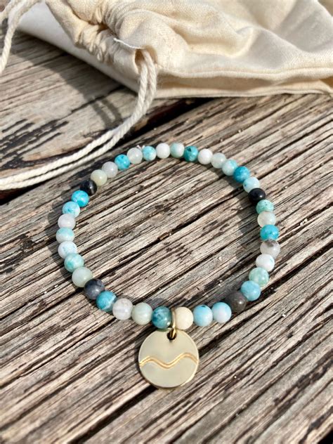 Sea Side Beaded Bracelet Ocean Bracelet Bracelet For Etsy