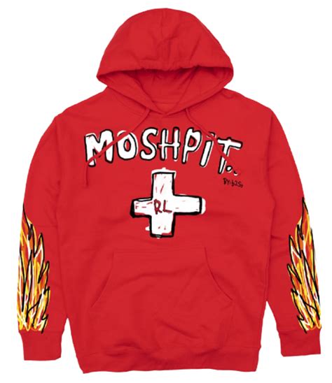 Rolling Loud Merch Moshpit Midweight Red Hoodie Whats On The Star