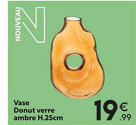 Offre Vase Donut Verre Ambre H 25 Cm Chez Maxi Bazar