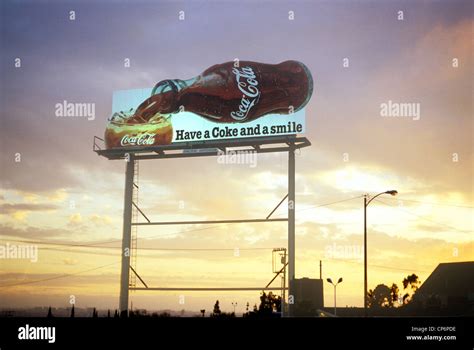 Coca Cola billboard in Los Angeles circa 1980 Stock Photo - Alamy