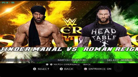 Jinder Mahal Vs Roman Reigns Match WWE 2k23 Wii Gameplay Dolphin