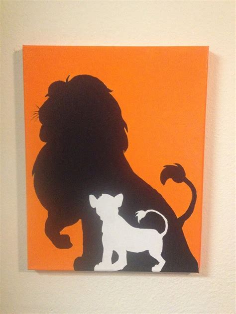 The Lion King Silhouette Painting