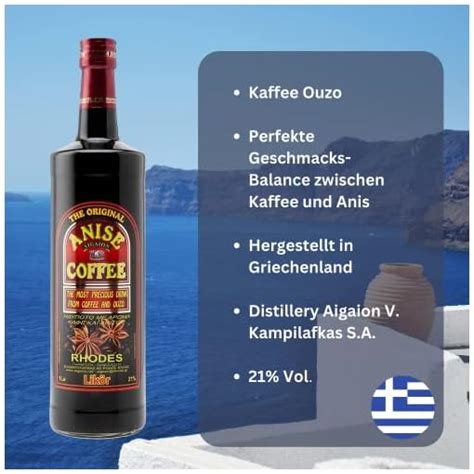 Kaffee Ouzo Likör 3x 10l 21 Das Original Von Rhodos Coffee Anise