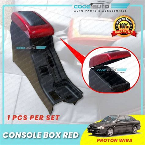 Proton Wira Satria Putra Console Box Armrest Arm Rest Red Black Auto