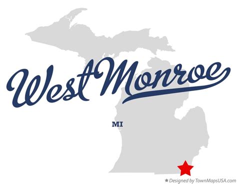 Map of West Monroe, MI, Michigan