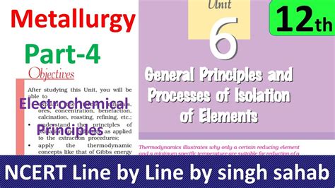 Metallurgy Chapter Inorganic Chemistry Class General