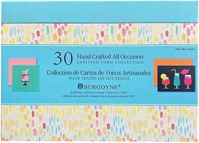 Burgoyne Handmade Embellished All Occasion Greeting Card Set 30 Count