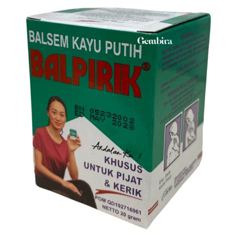 Balsem Kayu Putih Balpirik 20g Green Pack Tokogembira Nl